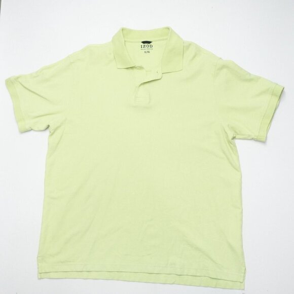 Izod Polo Shirts Men's Size X-Large Green Shorts Sleeve Collared Regular Fit - Picture 1 of 6